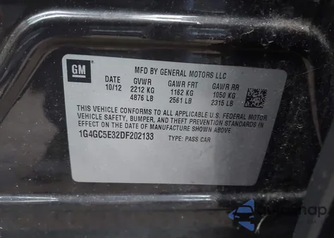 2013 Buick Lacrosse Leather Group z USA, uszkodzony, nr VIN 1G4GC5E32DF202133